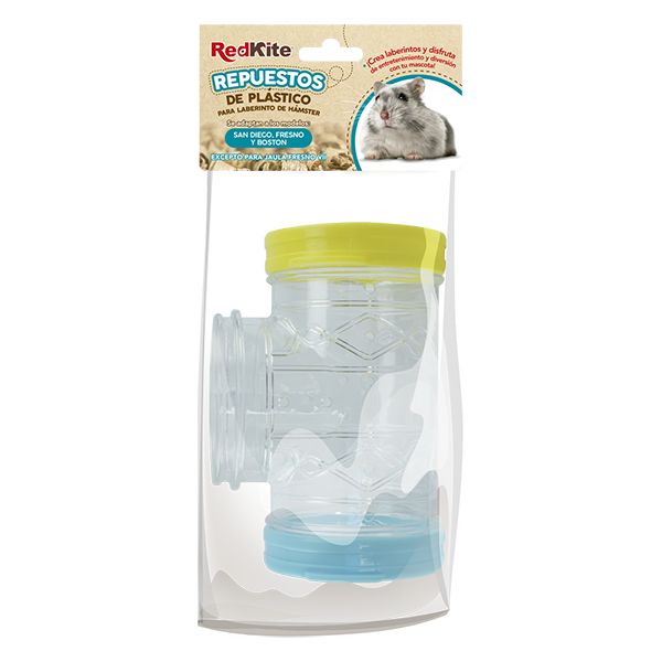REPUESTO TUBO T CON ARGOLLAS PARA JAULA DE HAMSTER