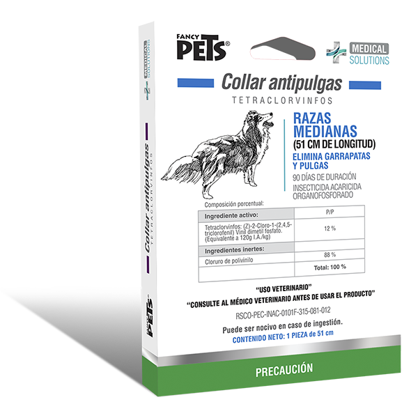 MS COLLAR ANTIPULGAS PARA RAZAS MEDIANAS (51 CM)