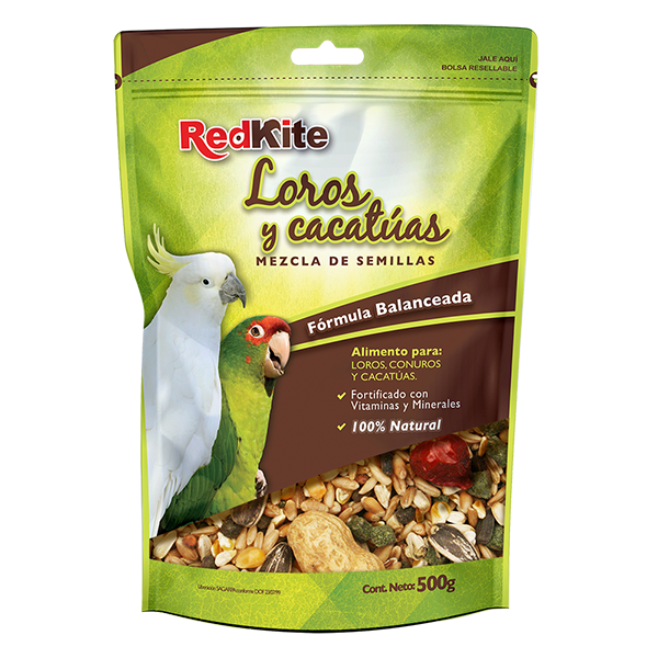 MEZCLA DE SEMILLAS PARA LOROS Y CACATUAS 500 G