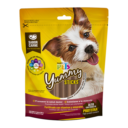 YUMMY STICKS CARNE 25 PZ - 500G