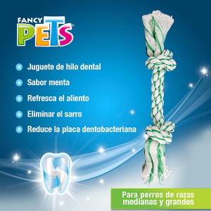 JUGUETE HUESO DENTAL MEDIANO SABOR MENTA