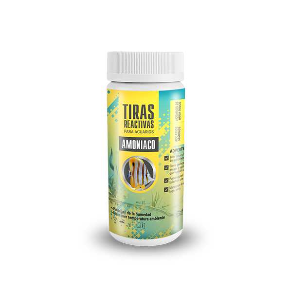 TIRAS REACTIVAS P/ACUARIO MEDICION AMONIACO - 50 TIRAS