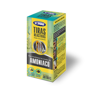 TIRAS REACTIVAS P/ACUARIO MEDICION AMONIACO - 50 TIRAS