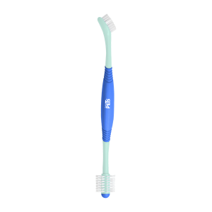 CEPILLO DENTAL PARA PERROS Y GATOS (DOBLE CABEZAL 360°)