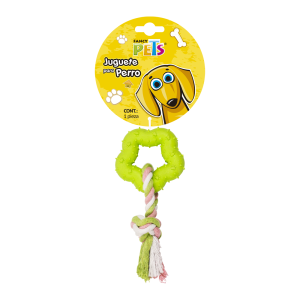 JUGUETE CUERDA CON ESTRELLA DE CAUCHO