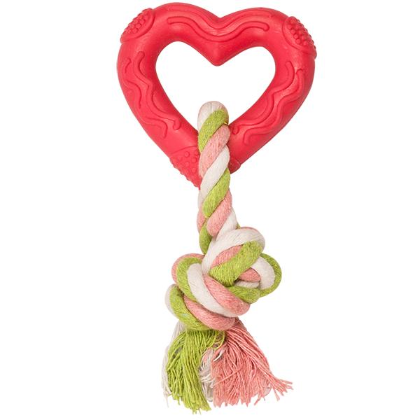 JUGUETE DE CAUCHO CORAZON CON CUERDA