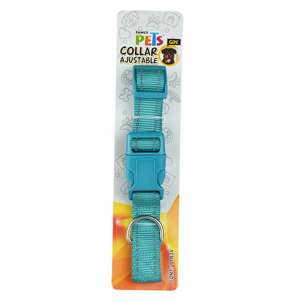 COLLAR GRANDE DE NYLON CON BANDAS REFLEJANTES