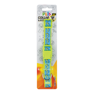 COLLAR MEDIANO DE NYLON CON LISTON BORDADO