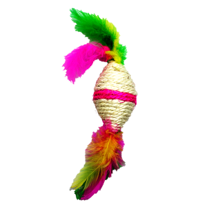 JUGUETE CARAMELO CON PLUMAS
