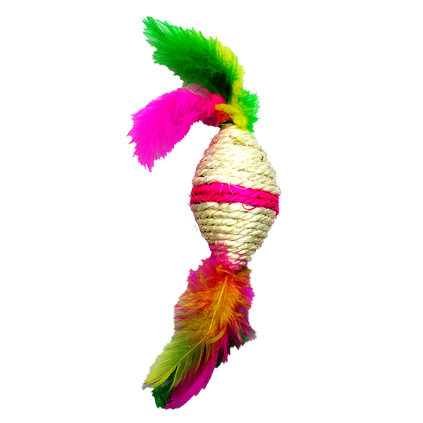 JUGUETE CARAMELO CON PLUMAS