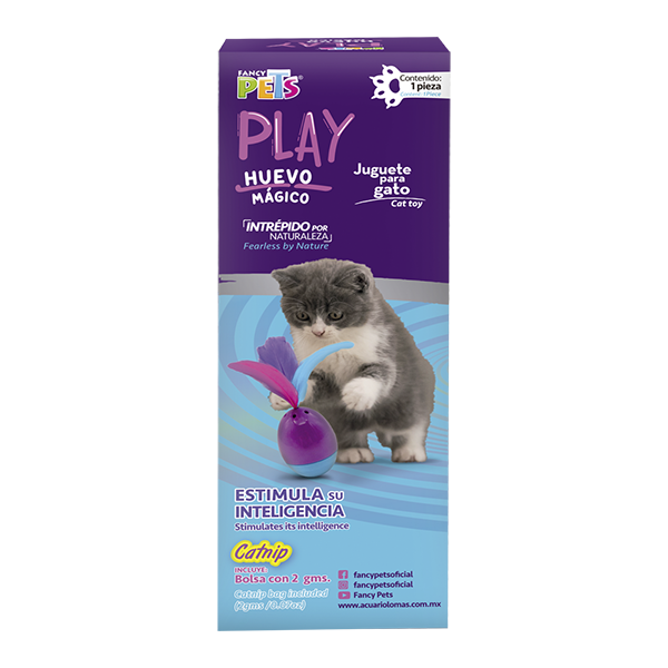 JUGUETE HUEVO MAGICO CON CATNIP PARA GATO PLAY