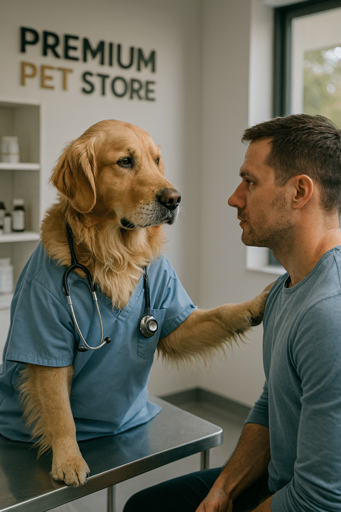 Blog peluquería canina Santa Fe CDMX – perro y dueño en consulta PETSONS