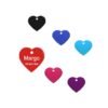 Placa Grabable Corazón Chico para Identificación Perros y Gatos | Varios Colores