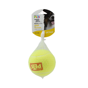 JUGUETE PELOTA GRANDE DE TENIS CON SQUEAKER