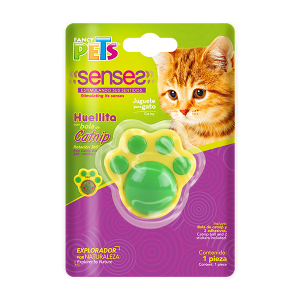 JUGUETE HUELLA CON BOLA DE CATNIP PARA GATO PLAY