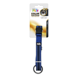 COLLAR CHICO CON ULTRA GRIP Y BANDAS REFLEJANTES AZUL