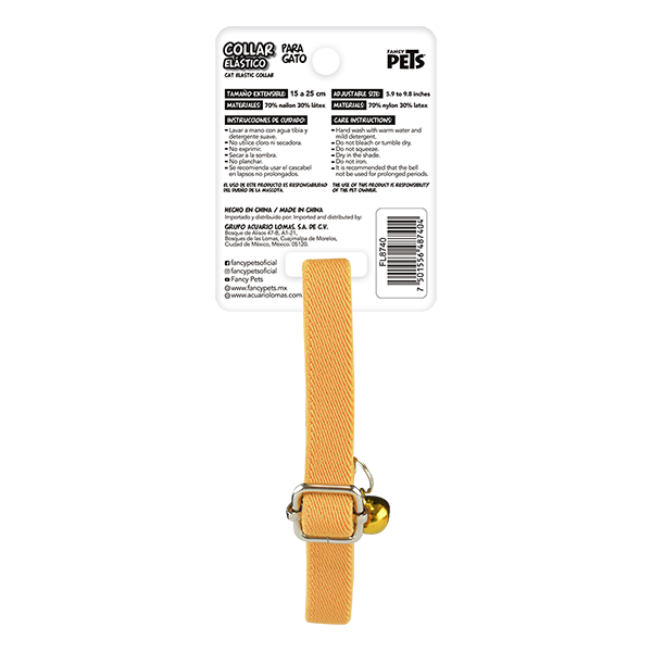 COLLAR ELASTICO CON CASCABEL P/GATO