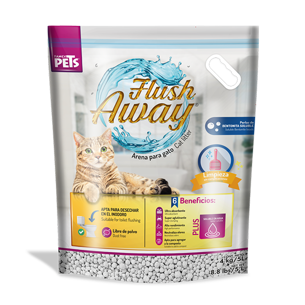 ARENA P/GATO FLUSH AWAY 4 KG
