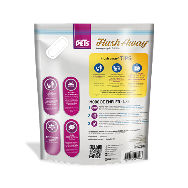 ARENA P/GATO FLUSH AWAY 4 KG