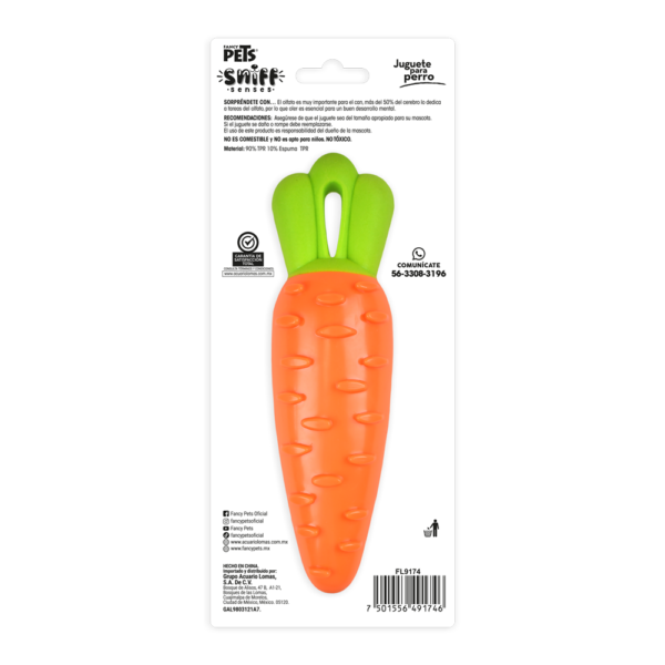 JUGUETE ZANAHORIA C/AROMA SNIFF GDE