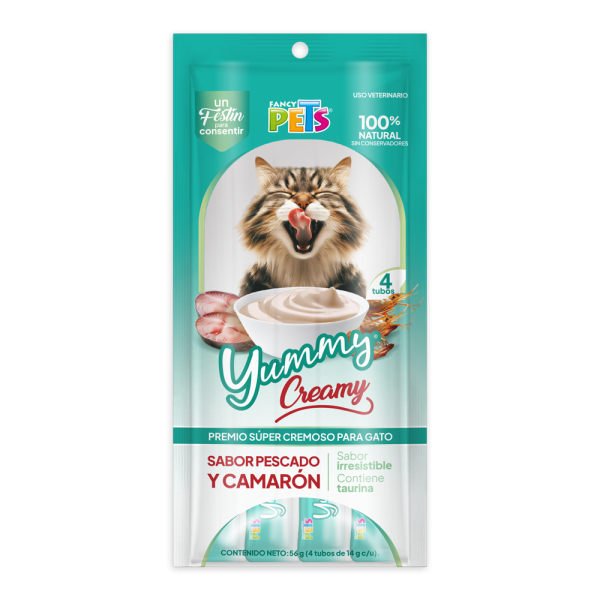 YUMMY CREAMY P/GATO PESCADO Y CAMARON