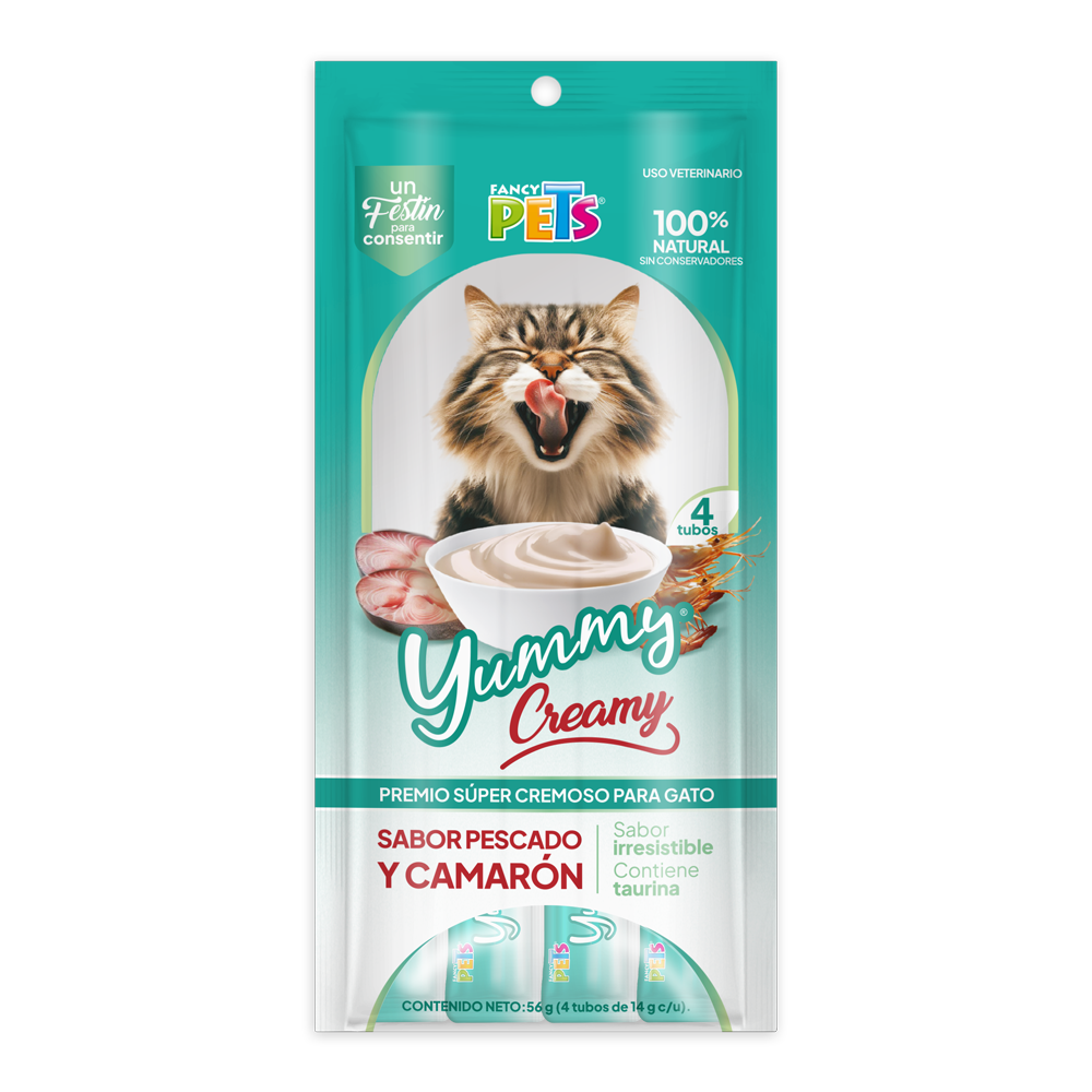 YUMMY CREAMY P/GATO PESCADO Y CAMARON