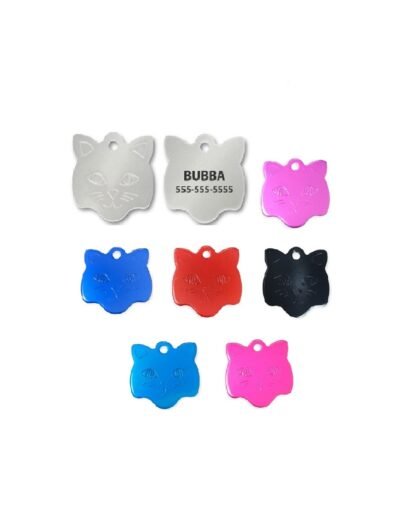 GATITO 3 Placa Grabable Gatito Chico para Identificación Gatos | Varios Colores