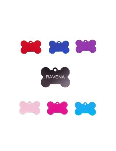 Placa Grabable Hueso Chico para Identificación Perro | Varios Colores
