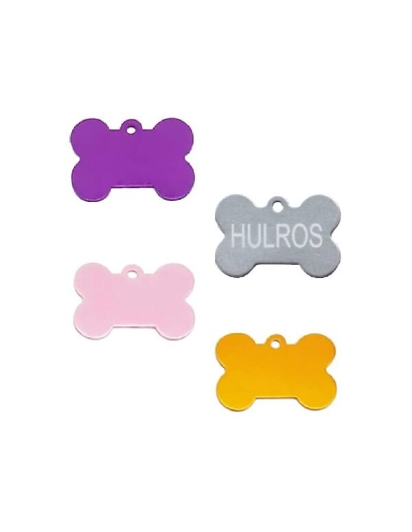 Placa Grabable Hueso Grande para Identificación Perro | Varios Colores