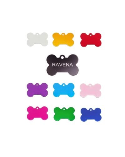 Placa Grabable Hueso Mediano para Identificación Perro | Varios Colores