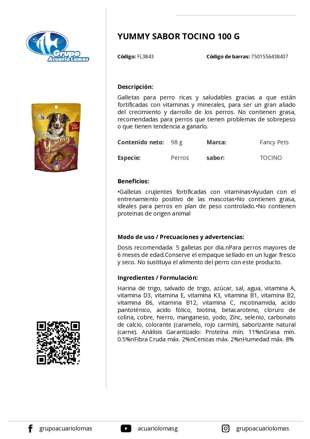 YUMMY SABOR TOCINO 100 G