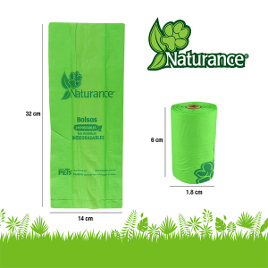 BOLSAS SANITARIAS BIODEGRADABLES 4 ROLLOS 60 BOLSAS