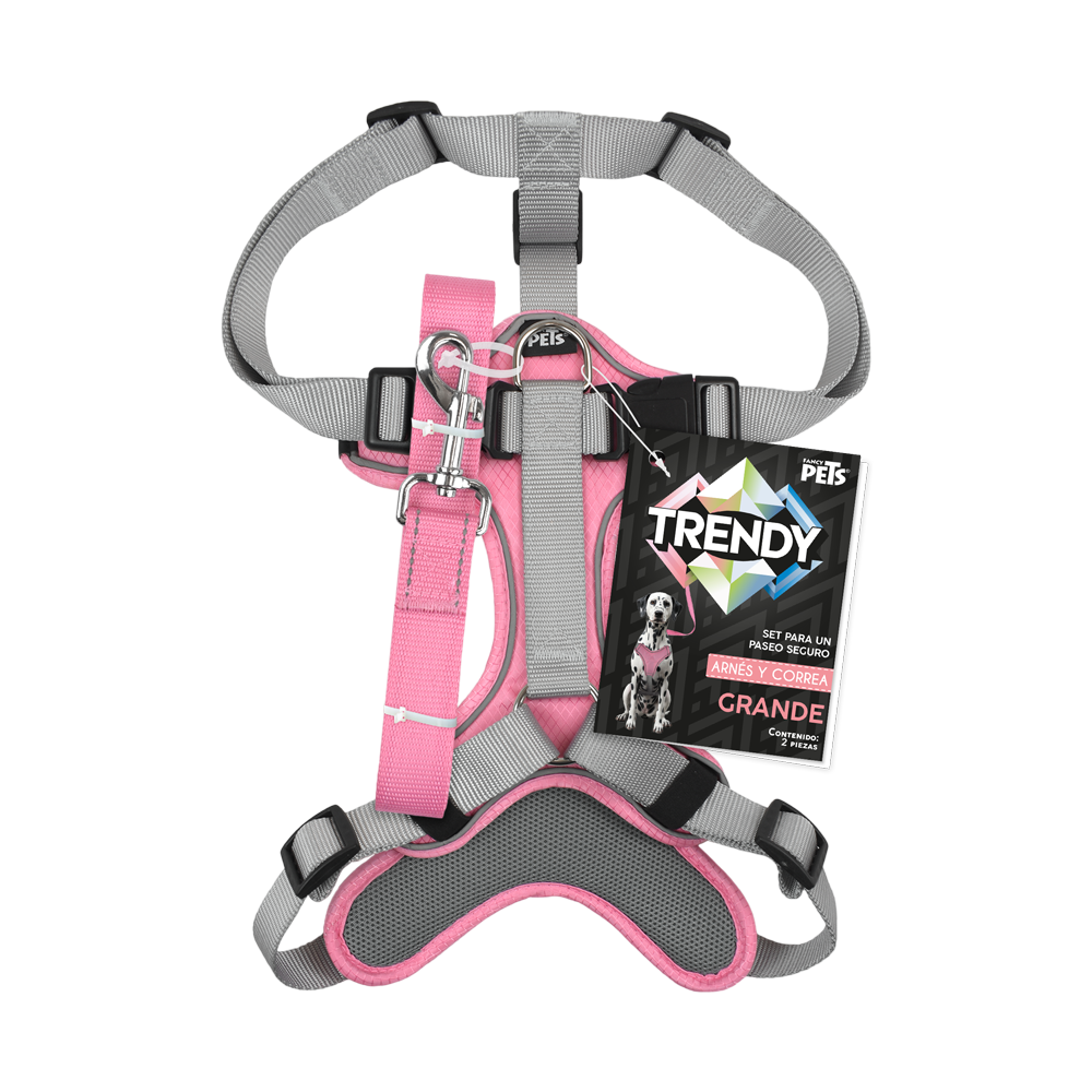 SET ARNES Y CORREA TRENDY GDE ROSA