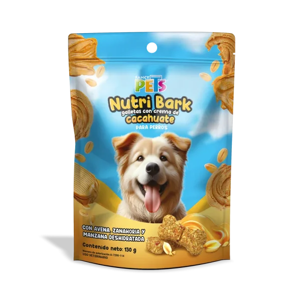 Nutri Bark Galletas para Perro con Crema de Cacahuate 130 g Fancy Pets