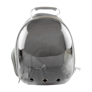 MOCHILA TRANSPARENTE GRIS