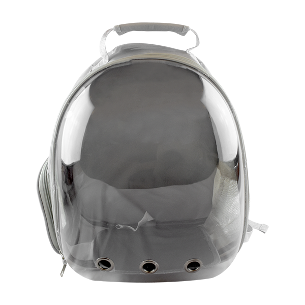 MOCHILA TRANSPARENTE GRIS