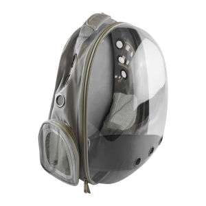 MOCHILA TRANSPARENTE PARA MASCOTAS GRIS