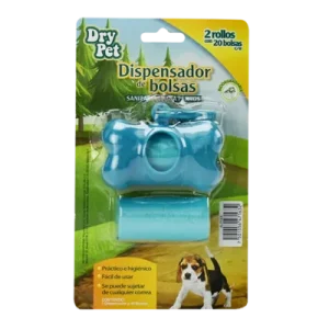DISPENSADOR CON BOLSAS SANITARIAS DRY PET | 40 PIEZAS
