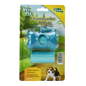 DISPENSADOR CON BOLSAS SANITARIAS DRY PET | 40 PIEZAS