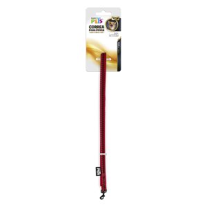 CORREA XCH C/ULTRA GRIP Y BANDAS REFLEJANTES ROJO