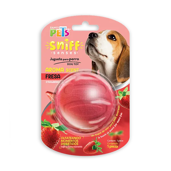 Juguete Pelota con Aroma Fresa Sniff para Perro Fancy Pets
