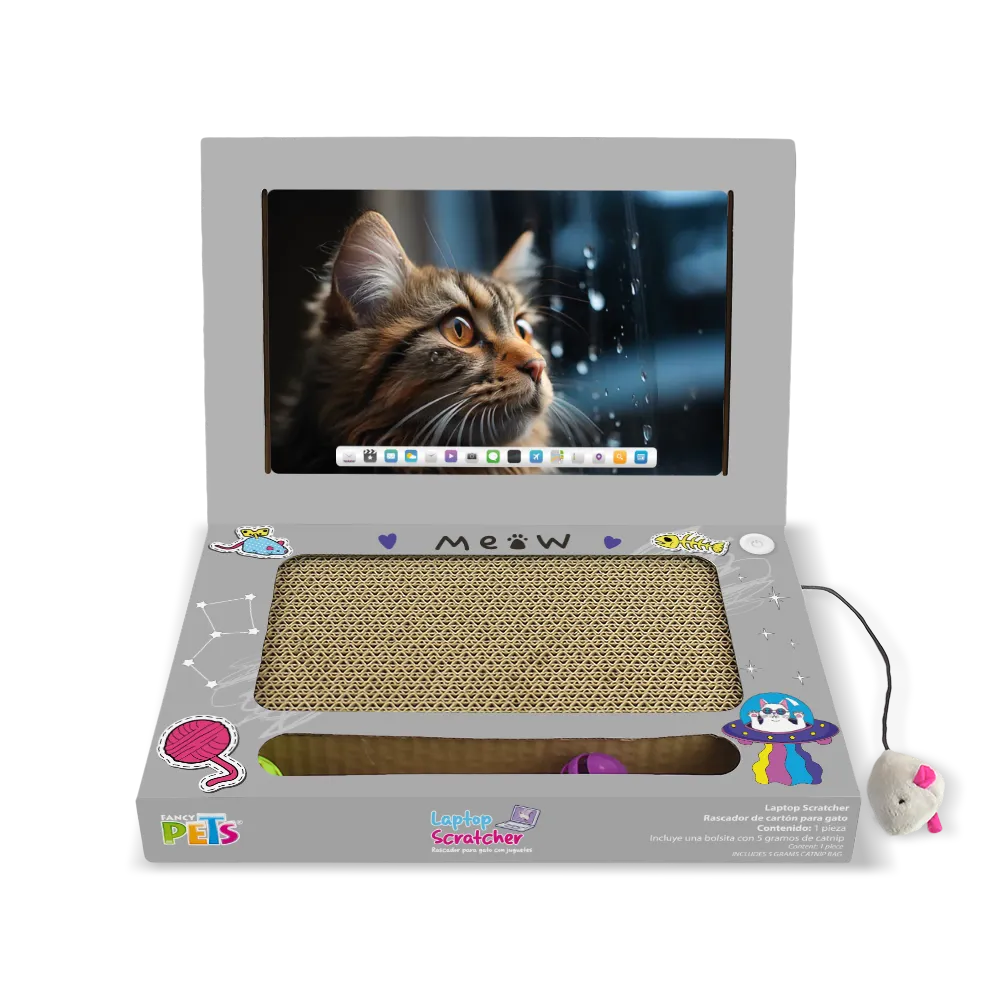 Rascador para Gato con Juguete Laptop 33 cm Fancy Pets