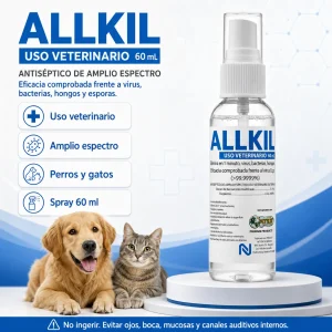 ALLKILL® VET Antiséptico Veterinario de Amplio Espectro para Perros, Gatos y Superficies