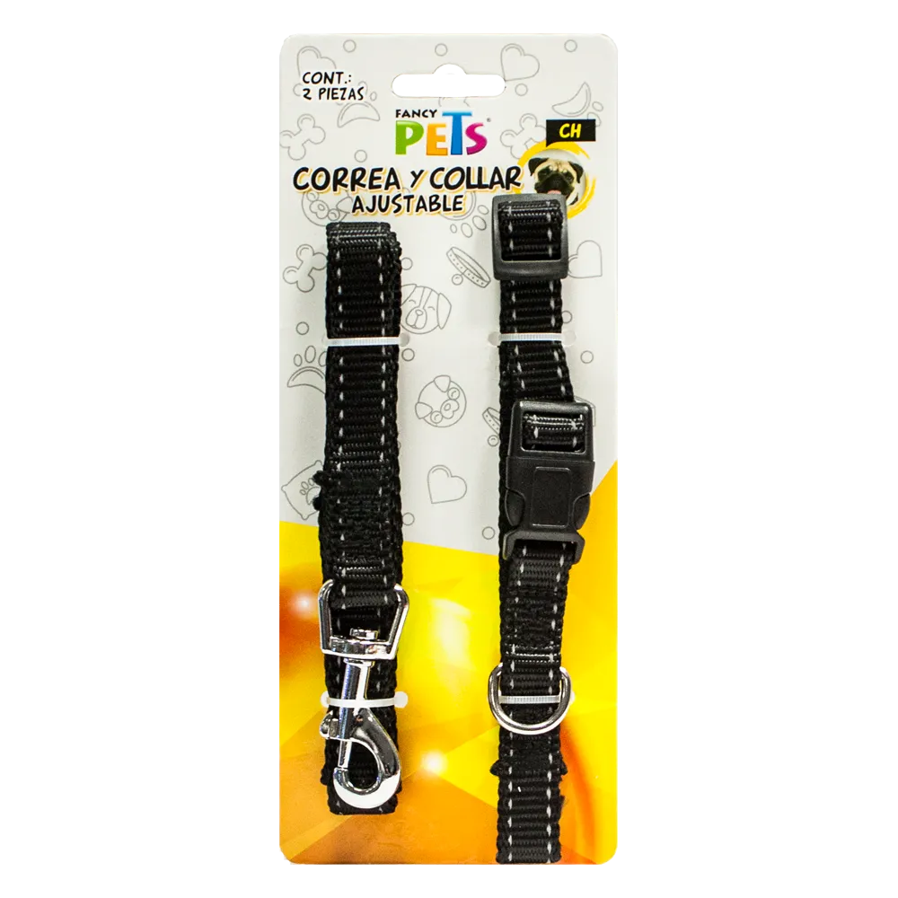 Collar con Correa y Bandas Reflejantes Chico Fancy Pets - vista 1