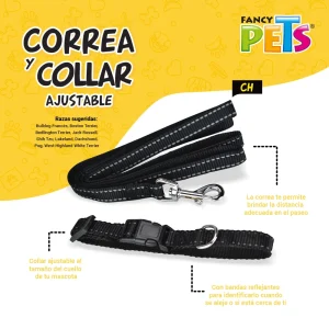 Collar con Correa y Bandas Reflejantes Chico Fancy Pets - vista 5
