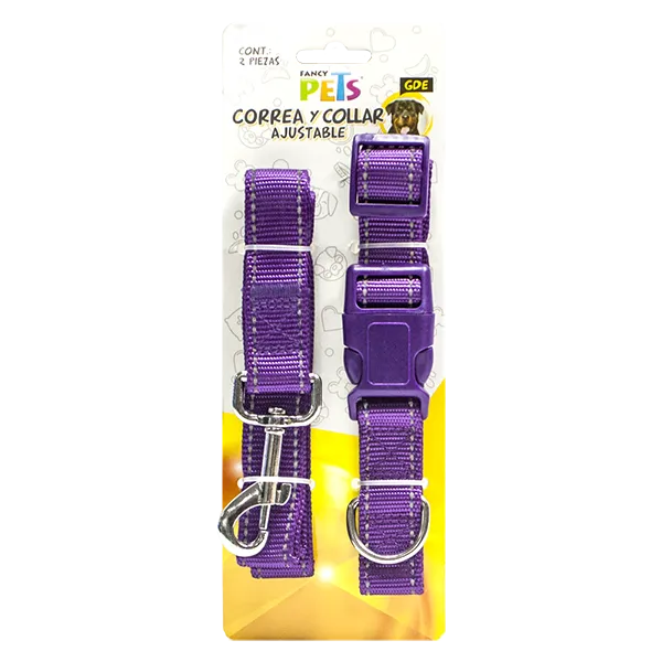 Collar con Correa y Bandas Reflejantes Grande Fancy Pets - vista 1