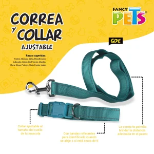 Collar con Correa y Bandas Reflejantes Grande Fancy Pets - vista 6